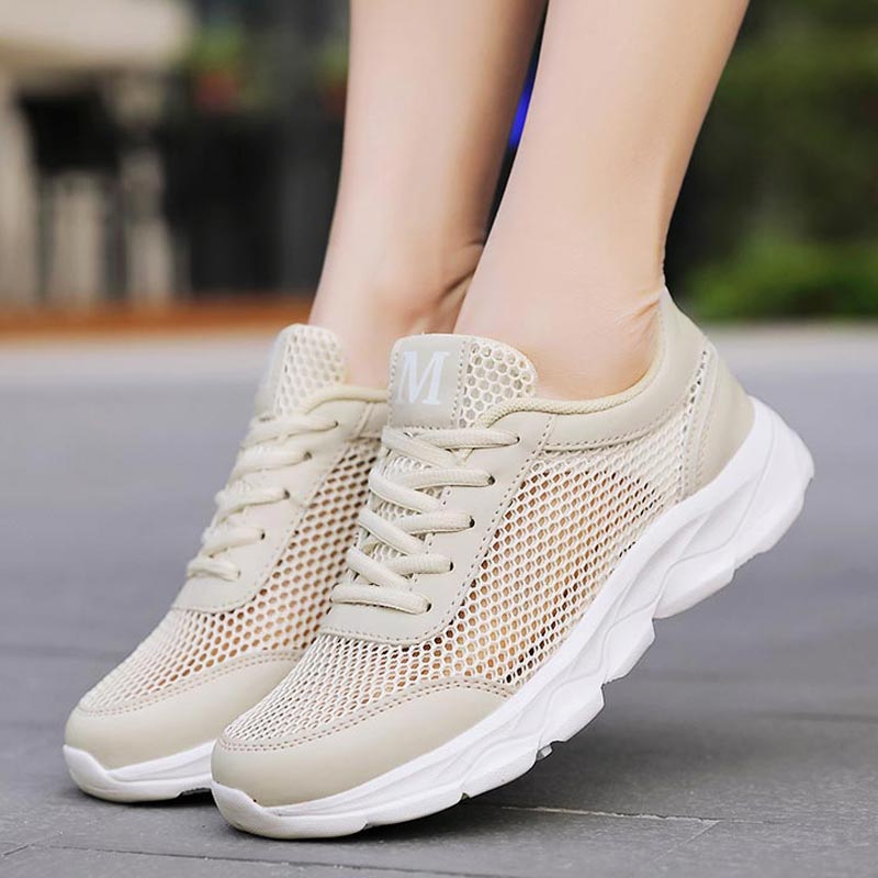 Off White Streetwear Brand - Summer Breathable Sneakers Women Mesh Women's